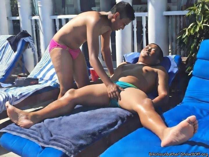 Sunbathing in Belvedere Castle House for Men.