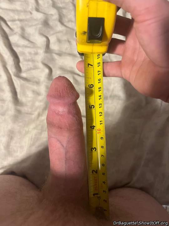 Nice sized dick!  Over 6.5 inches!      