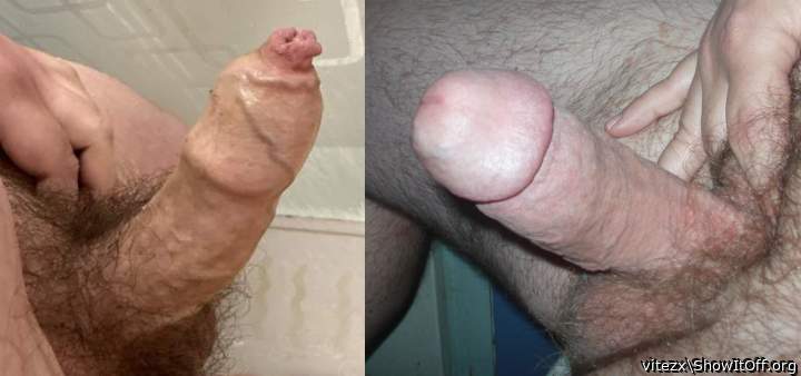Whose dick is stronger and thicker? FChrisFre-left or vitezx-right