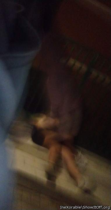 Walk with my cock out in front of 2 hotties