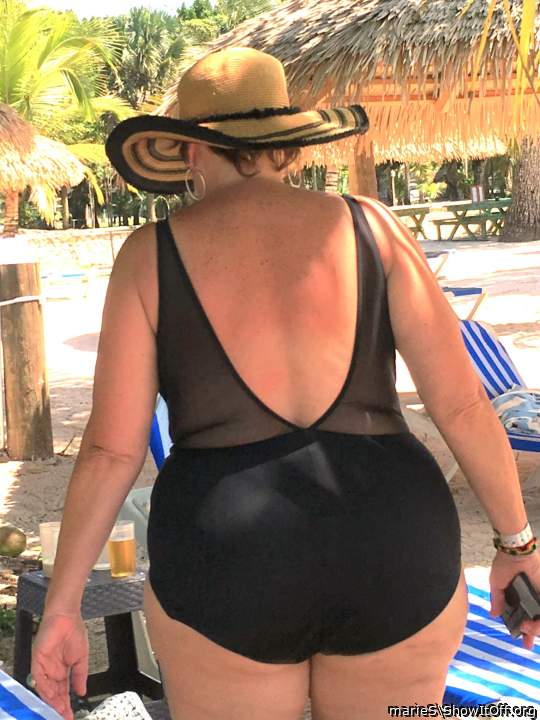 Black bathing suit is sheer when wet in the sun