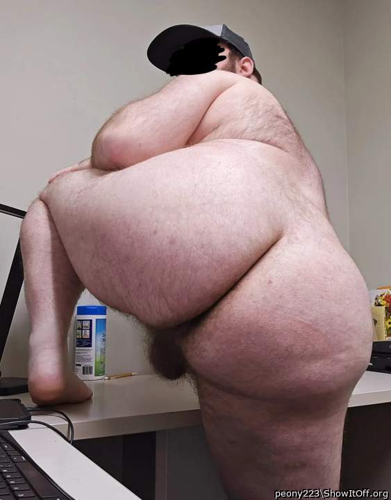 Butt naked at work