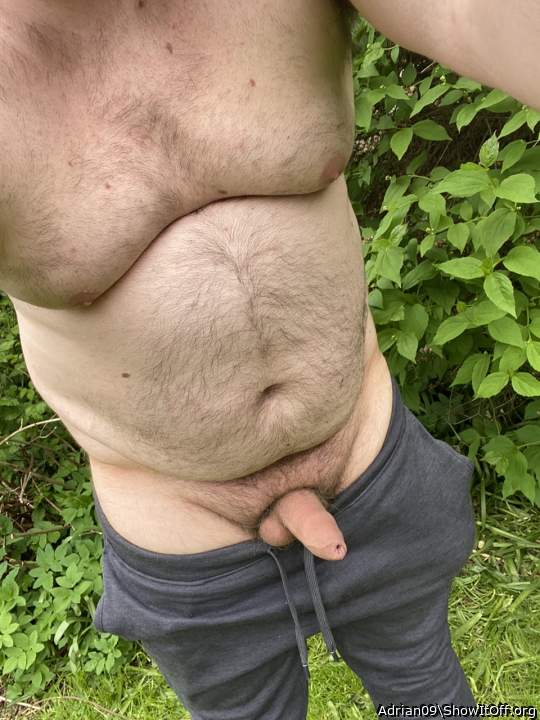Great uncircumcised cock and nice hairy chest