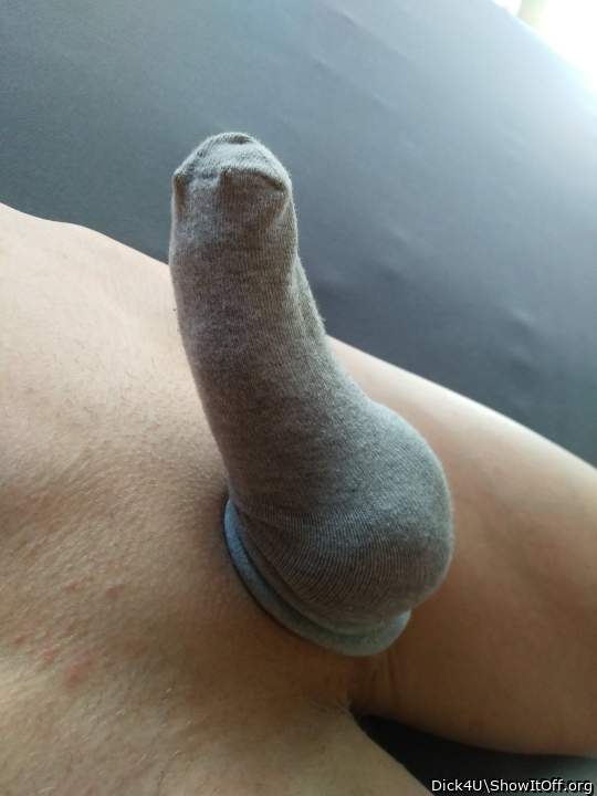 a girl's sock on my cock always makes me hard