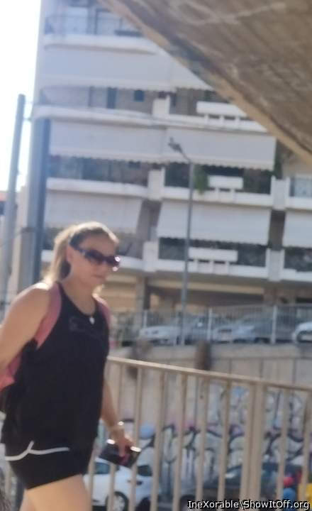 Flash my cock to athletic woman in public