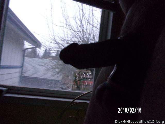 jackmeoffnow curved small 4 inch dick boner by window - [2-16-2018-1667]