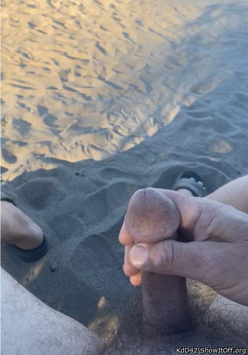 Playing on the beach