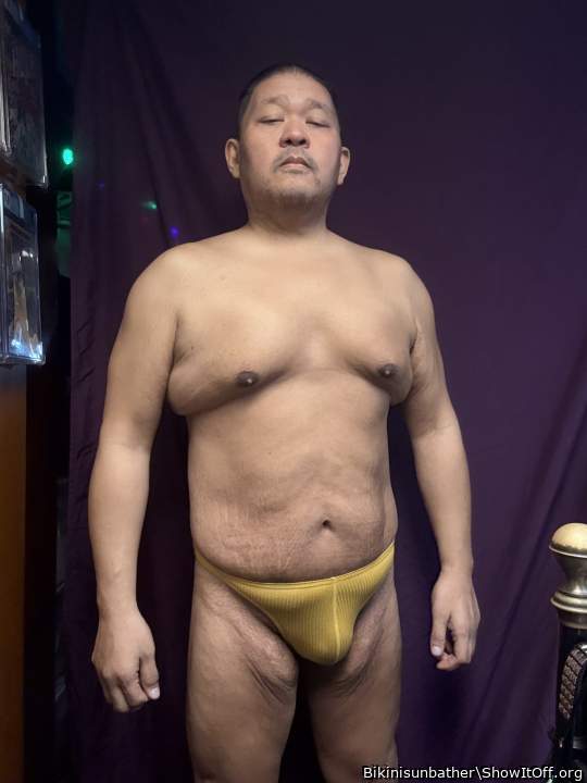 Yellow ribbed bikini