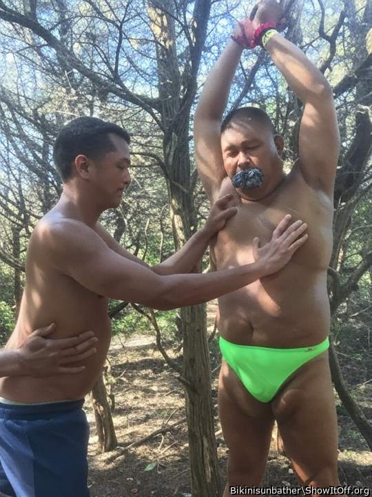 Tied up in the woods and fondled