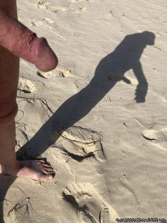 My hard cock at the beach