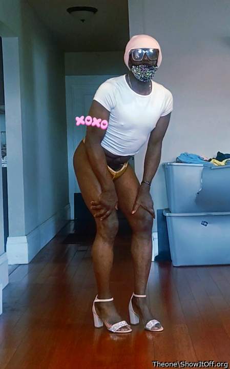 No Wig On Just A Beanie and Heels On For U Fag's