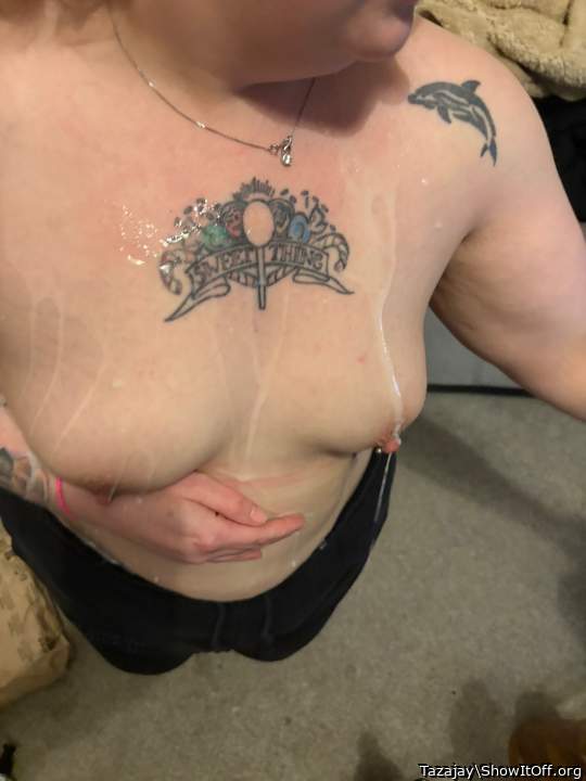 i would love to cum over your awesome tits too