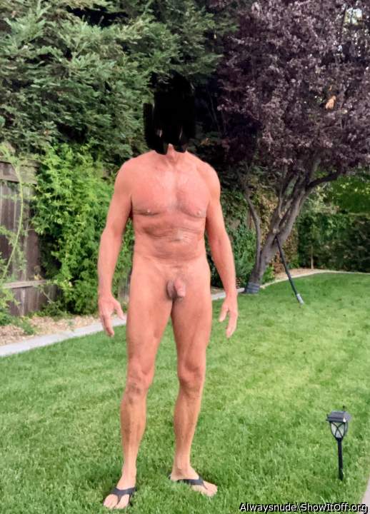 Naked in the garden