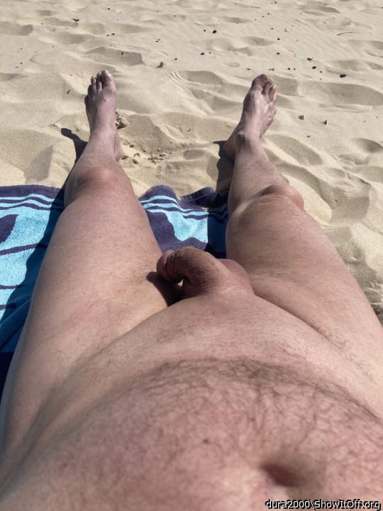 My soft cock at the beach.