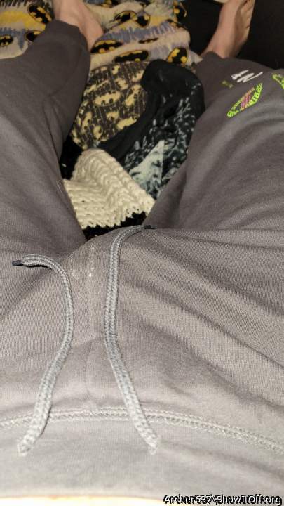 Gray sweat pants sexy undies