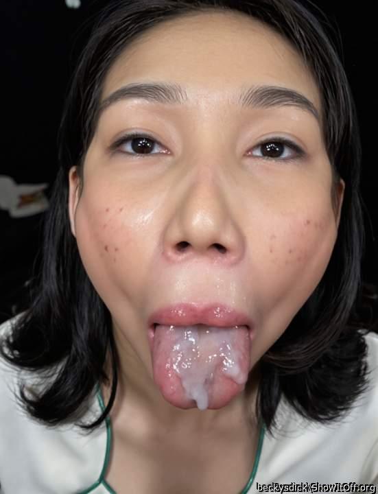 You did so good, now swallow.     