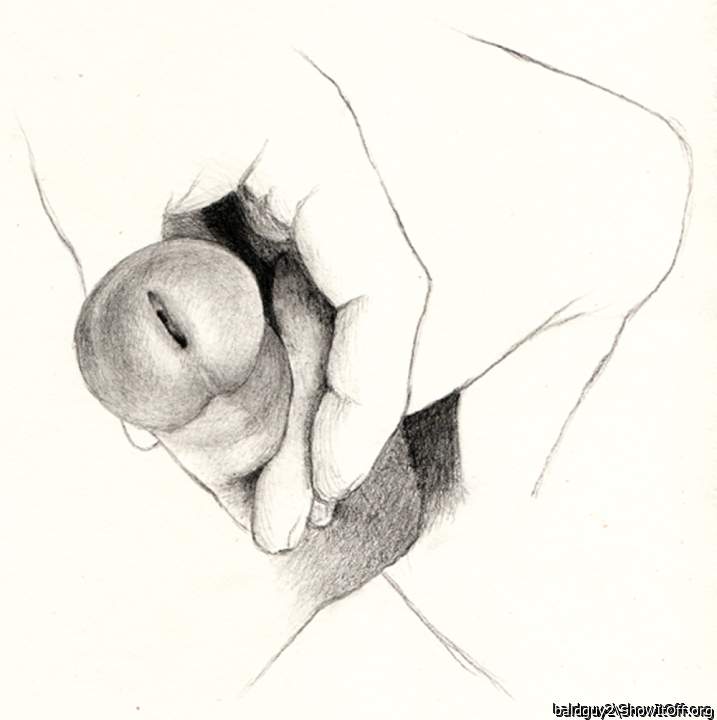 Self portrait in pencil.