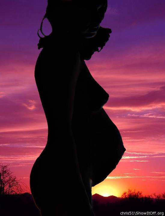 AZ sunset and pregnant