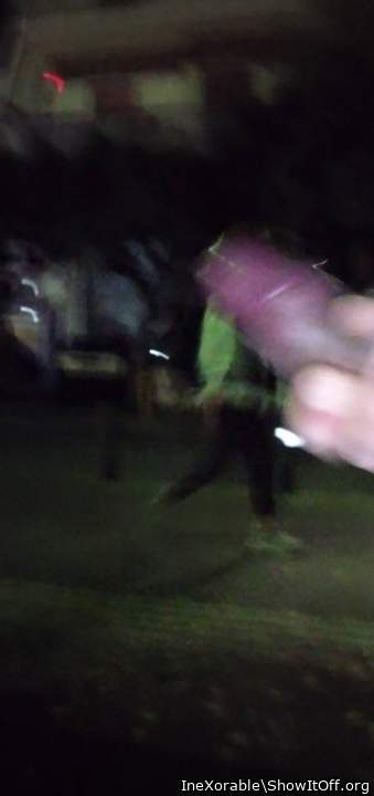 Public masturbation in front of strange woman!