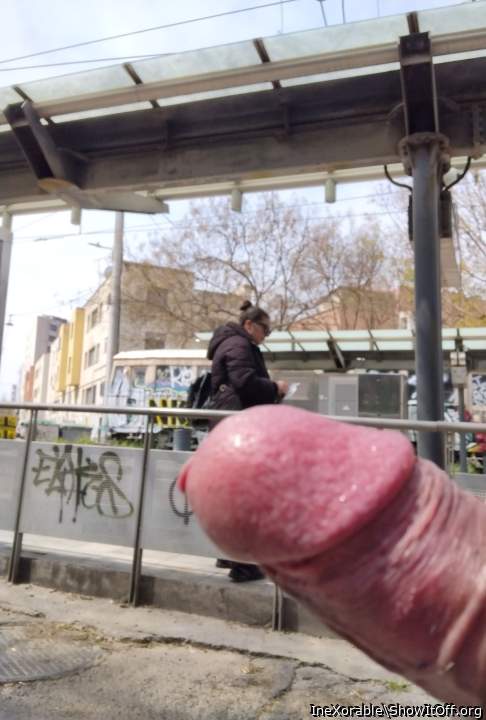 Public cock teasing