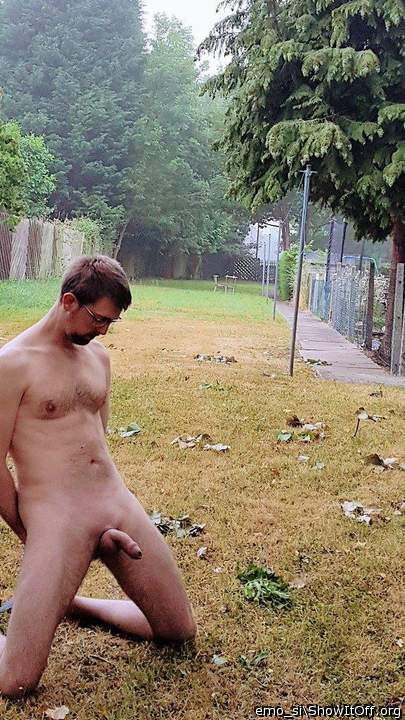Horny on the communal lawn