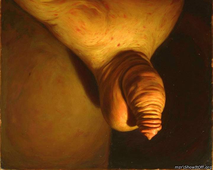 Very small unut cock with large foreskin Art