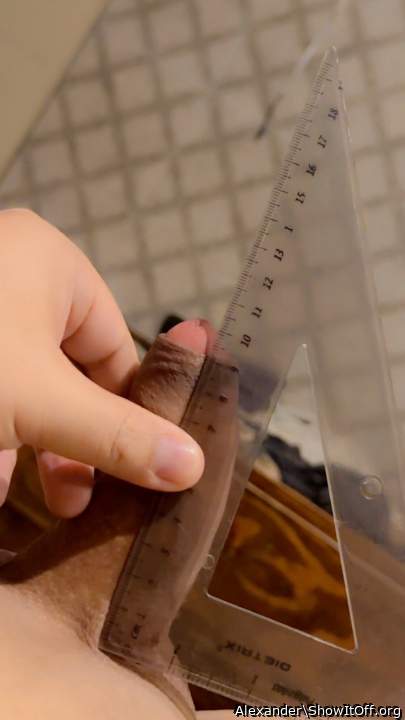 Measure my hard dick (10 cm erect)