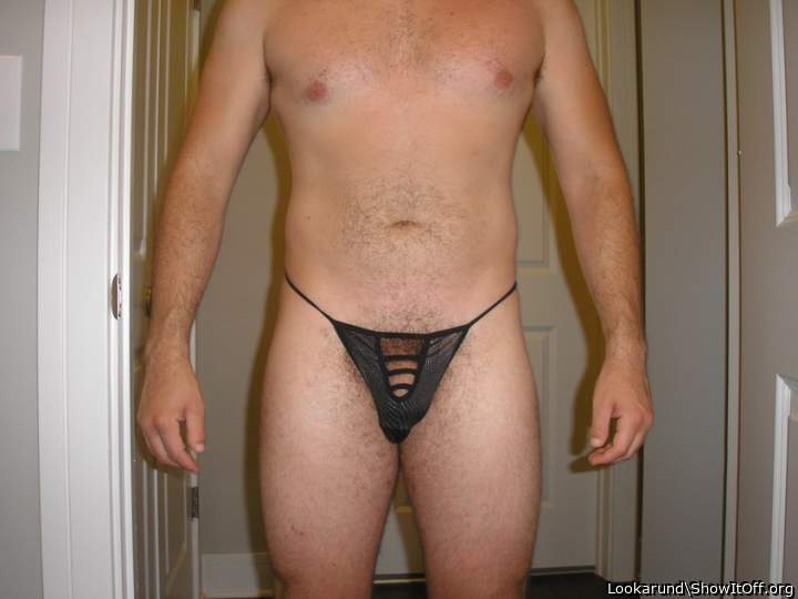 Awesome mesh panel to show off your cock.      