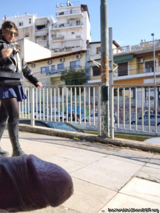 Public cock flash in front of random woman!