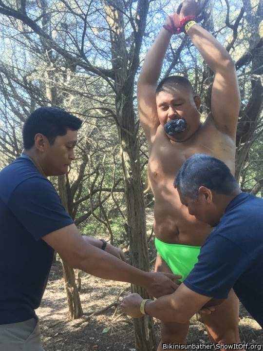 Tied up in the woods and fondled