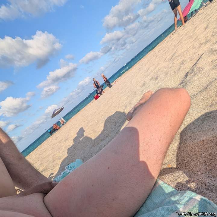 more clothing-optional beach, clothed/nude takes getting used to lol