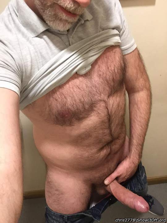 Hot furry body and great cock, love your facial hair