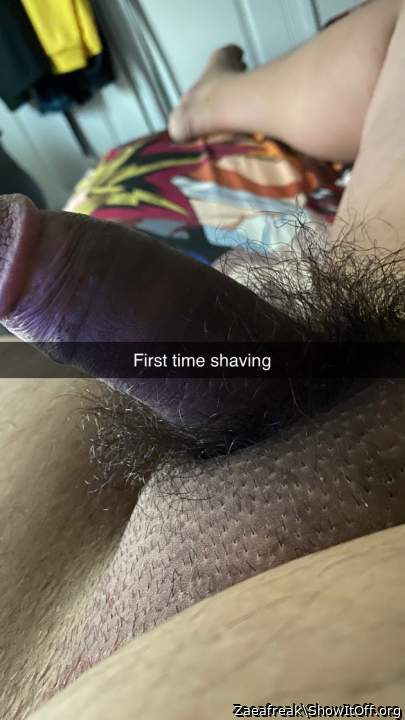 First time shaving pubes