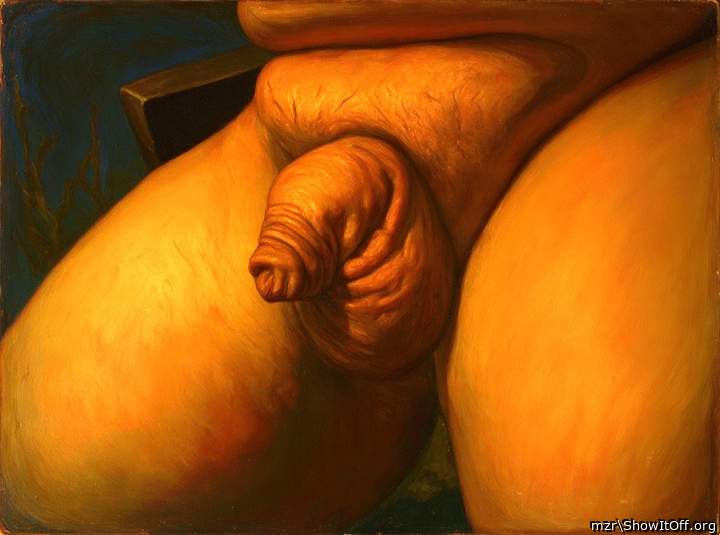 Big balls and foreskin uncut cock art