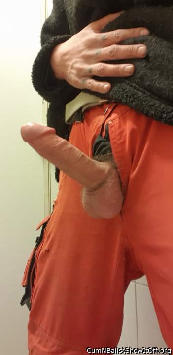 Hard dick at work