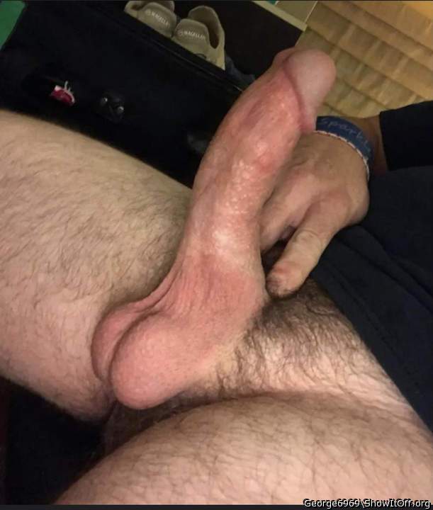 Nice cock and balls! Can I lick and suck it?  