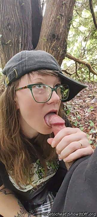 Sucking random stranger at a local park