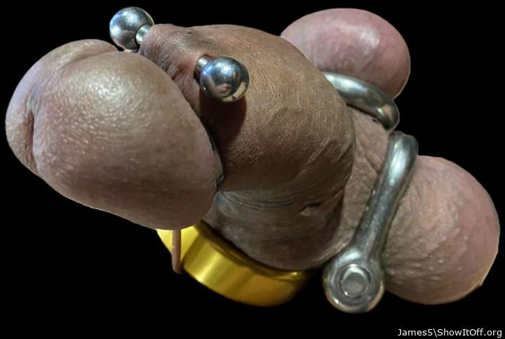 Making my cock hard while restrained.