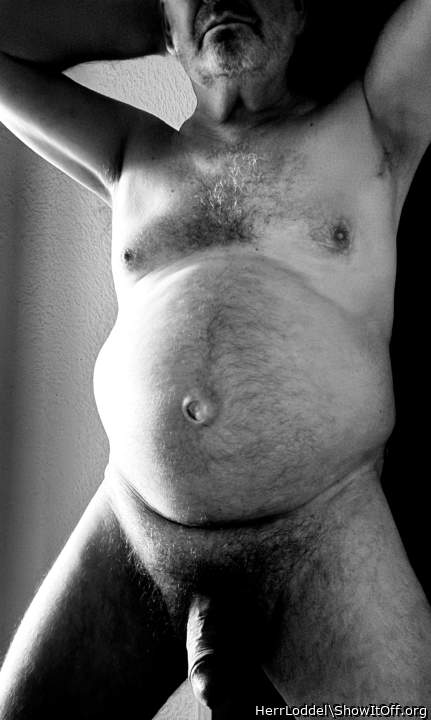 (61) Hairy Oldie - Bisexual Exhibitionist and Wanker