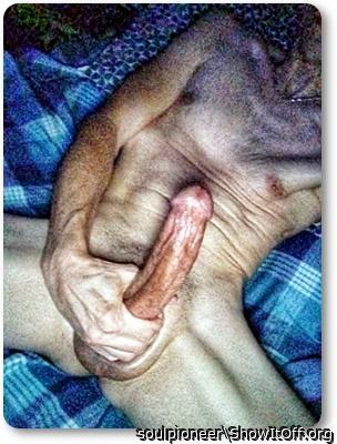 Great looking cock you have a tight grip on.  It would be my
