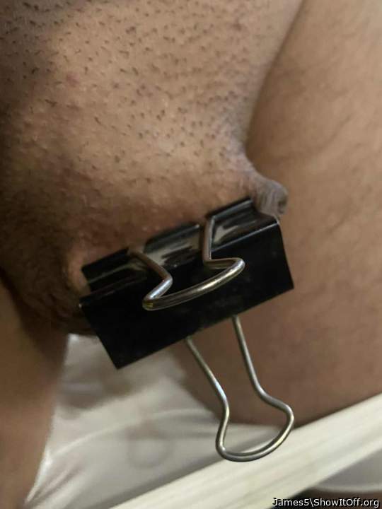 I was getting hard inside myself, the clip refused to slip..