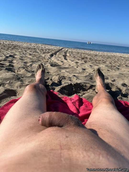 Finally naked on the beach