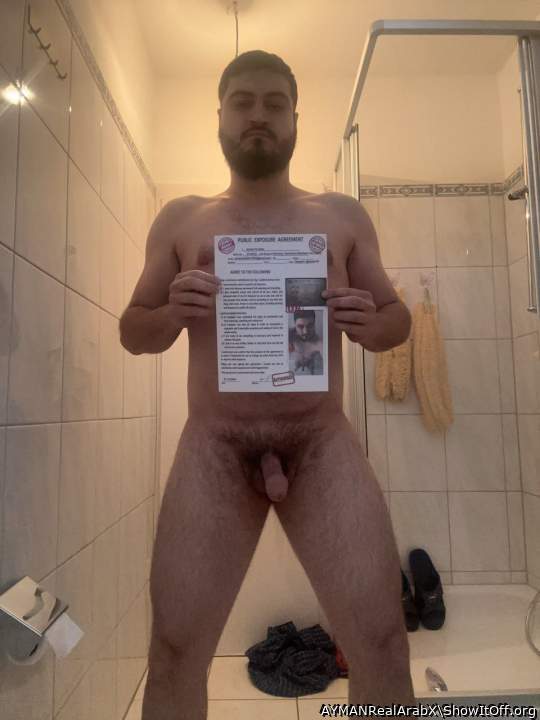 Total Humiliation Agreement: Arab Exhibitionist Goes All In