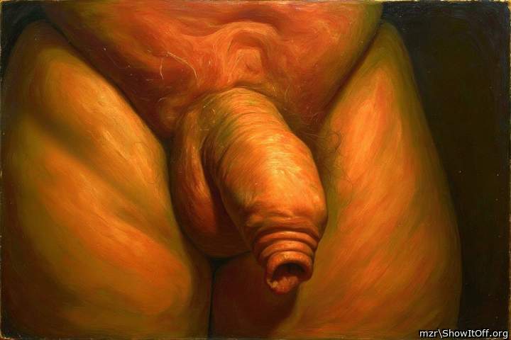 My small soft uncut foreskin dick Art Style