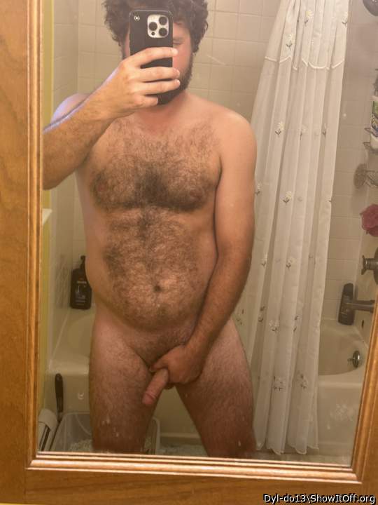 Naked mirror selfie