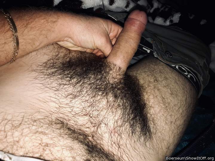 Nice black pubes and big cock! Perfect 