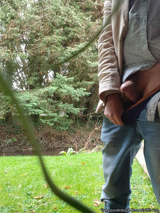 Naked dick in the park