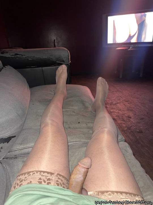 Hot and sexy in nylon stockings 