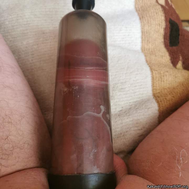 Damn! Your meaty cock really fills that tube!