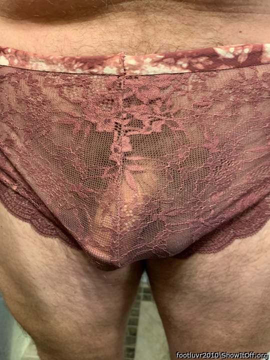 Just my cock in sexy lace panties